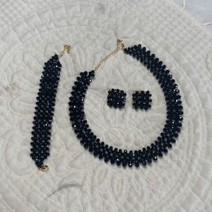 black costume jewelry set